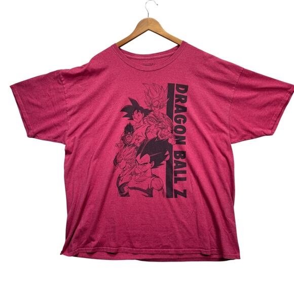 VTG Dragon Ball Z Bird Toei Vegeta Goku Super Sayan Anime Manga T Shirt Red 2XL - Picture 1 of 4